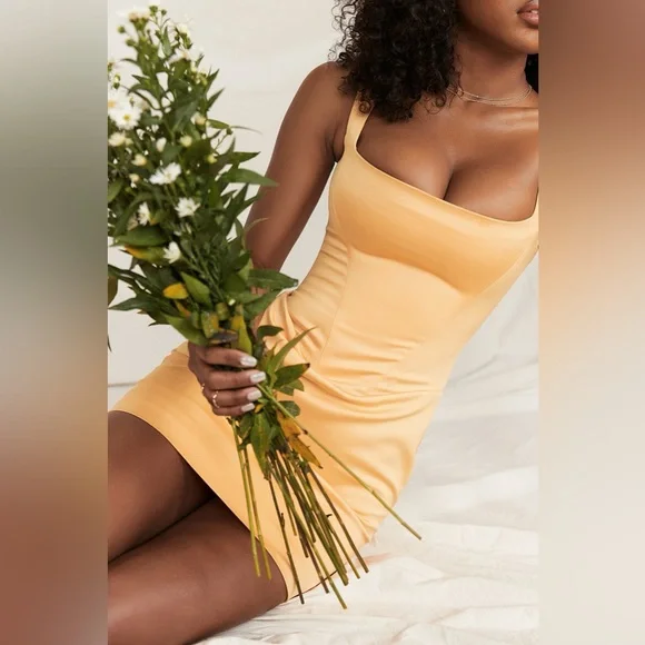 HOUSE OF CB ENYA APRICOT CORSET MINI DRESS, Size Small, $225 - Picture 9 of 17